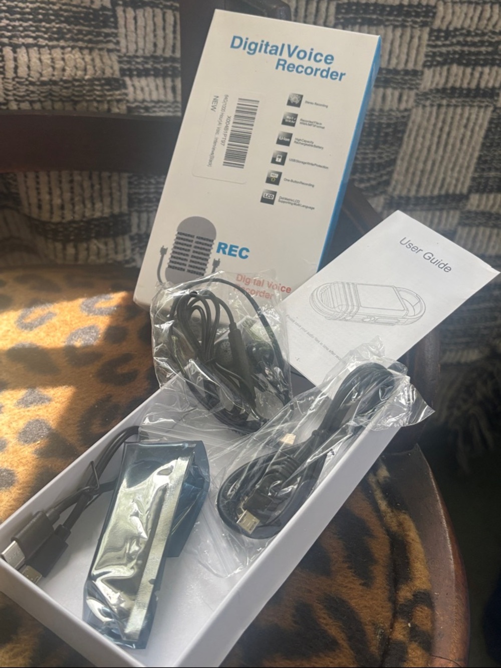 Digital Voice Recorder with Accessories - Black